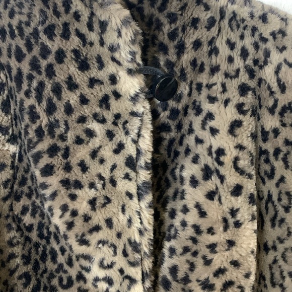 Vintage Leopard Print Faux Fur Coat Union Made in Canada Georgio Ferrini - Picture 9 of 12
